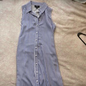 MSK Petite Navy Blue Striped Dress 🌊